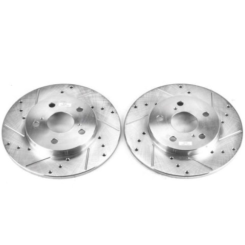 Power Stop 09-10 Pontiac Vibe Rear Evolution Drilled & Slotted Rotors - Pair thumbnail 3