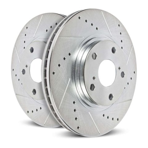 Power Stop 15-19 Subaru WRX Rear Evolution Drilled & Slotted Rotors - Pair thumbnail 7