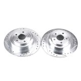 Power Stop 03-06 Subaru Baja Rear Evolution Drilled & Slotted Rotors - Pair thumbnail 6