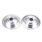 Power Stop 03-06 Subaru Baja Rear Evolution Drilled & Slotted Rotors - Pair thumbnail 7
