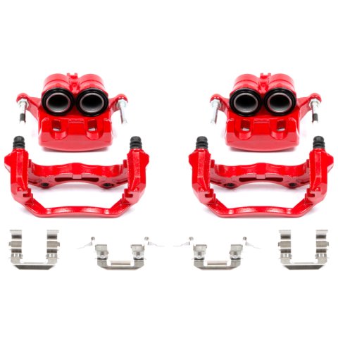 Power Stop 05-07 Infiniti G35 Front Red Calipers w/Brackets - Pair thumbnail 2