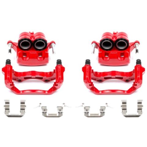 Power Stop 05-07 Infiniti G35 Front Red Calipers w/Brackets - Pair thumbnail 3