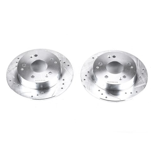 Power Stop 97-98 Acura Integra Rear Evolution Drilled & Slotted Rotors - Pair thumbnail 2