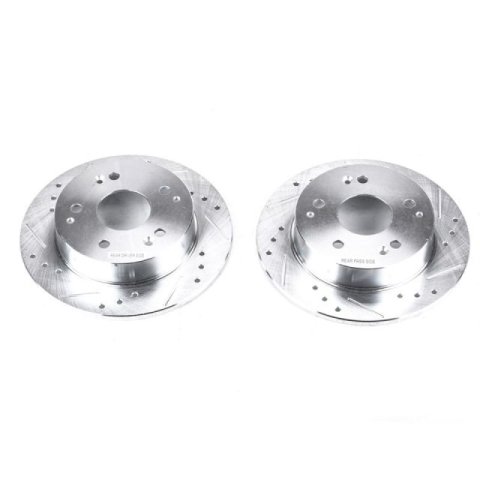 Power Stop 97-98 Acura Integra Rear Evolution Drilled & Slotted Rotors - Pair thumbnail 3