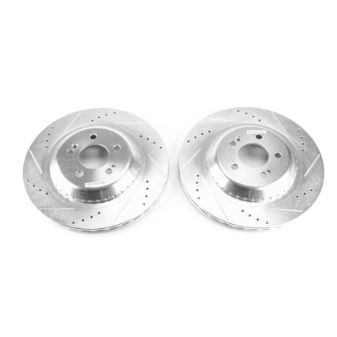 Power Stop 15-18 Mercedes-Benz C300 Rear Evolution Drilled & Slotted Rotors - Pair thumbnail 2