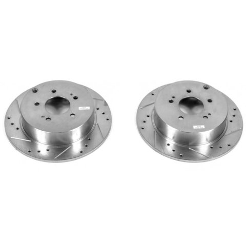 Power Stop 04-08 Mitsubishi Endeavor Rear Evolution Drilled & Slotted Rotors - Pair thumbnail 2