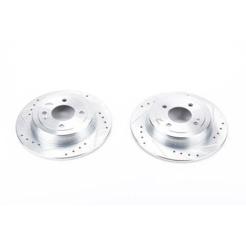 Power Stop 12-19 Hyundai Accent Rear Evolution Drilled & Slotted Rotors - Pair thumbnail 1