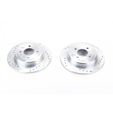 Power Stop 12-19 Hyundai Accent Rear Evolution Drilled & Slotted Rotors - Pair thumbnail 3
