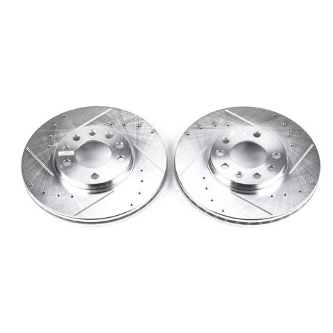 Power Stop 99-03 Saab 9-3 Front Evolution Drilled & Slotted Rotors - Pair thumbnail 1