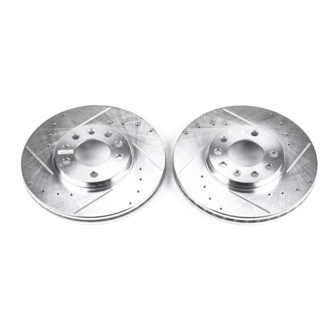 Power Stop 99-03 Saab 9-3 Front Evolution Drilled & Slotted Rotors - Pair thumbnail 2