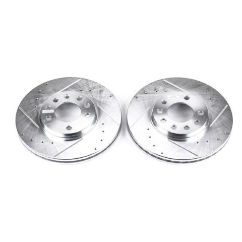 Power Stop 99-03 Saab 9-3 Front Evolution Drilled & Slotted Rotors - Pair thumbnail 3