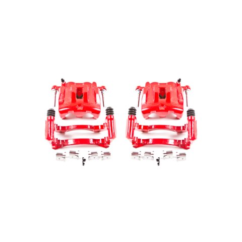Power Stop 99-04 Jeep Grand Cherokee Front Red Calipers w/Brackets - Pair