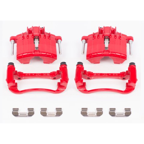 Power Stop 04-05 Chevrolet Classic Front Red Calipers w/Brackets - Pair thumbnail 1