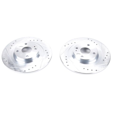 Power Stop 17-19 Fiat 124 Spider Rear Evolution Drilled & Slotted Rotors - Pair thumbnail 1