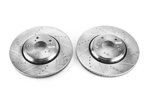 Power Stop 17-18 Acura ILX Front Evolution Drilled & Slotted Rotors - Pair thumbnail 2