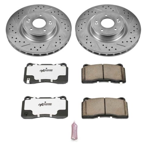 Power Stop 10-16 Hyundai Genesis Coupe Front Z26 Street Warrior Brake Kit thumbnail 1