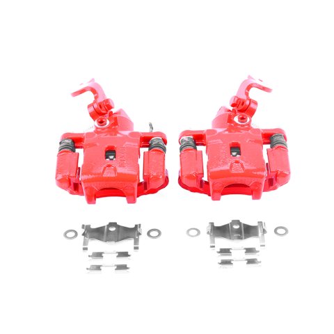Power Stop 01-05 Hyundai Elantra Rear Red Calipers w/Brackets - Pair thumbnail 2