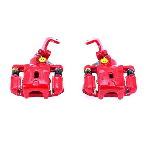 Power Stop 01-05 Hyundai Elantra Rear Red Calipers w/Brackets - Pair thumbnail 3