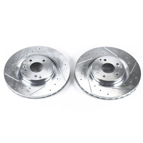 Power Stop 04-07 Mercedes-Benz C230 Front Evolution Drilled & Slotted Rotors - Pair thumbnail 1