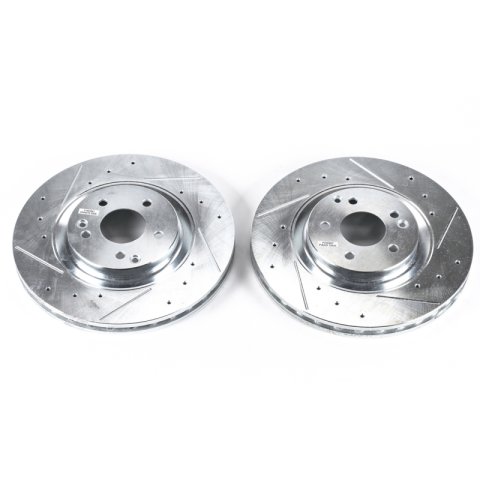 Power Stop 04-07 Mercedes-Benz C230 Front Evolution Drilled & Slotted Rotors - Pair thumbnail 2