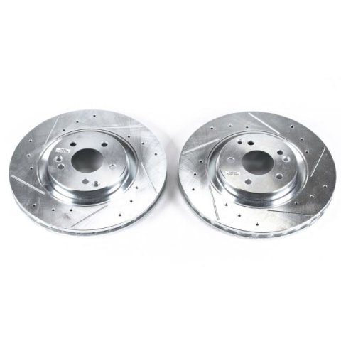 Power Stop 04-07 Mercedes-Benz C230 Front Evolution Drilled & Slotted Rotors - Pair thumbnail 3