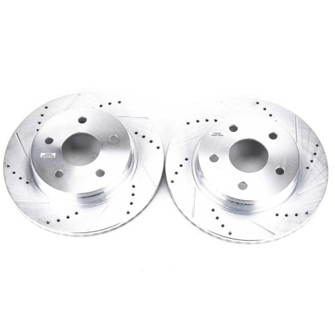 Power Stop 07-09 Chrysler Aspen Front Evolution Drilled & Slotted Rotors - Pair thumbnail 2