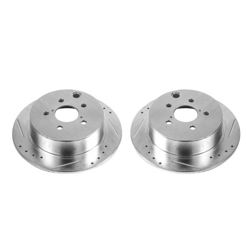 Power Stop 16-19 Subaru Crosstrek Rear Evolution Drilled & Slotted Rotors - Pair thumbnail 9