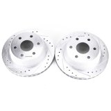 Power Stop 02-06 Cadillac Escalade Rear Evolution Drilled & Slotted Rotors - Pair thumbnail 2