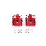 Power Stop 98-99 Audi A3 Rear Red Calipers w/Brackets - Pair thumbnail 1