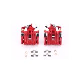 Power Stop 98-99 Audi A3 Rear Red Calipers w/Brackets - Pair thumbnail 2