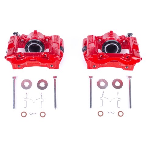 Power Stop 2006 Lexus GS300 Rear Red Calipers w/Brackets - Pair thumbnail 1