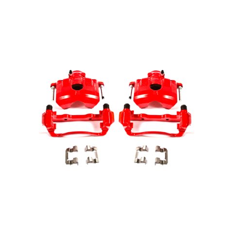 Power Stop 08-11 Ford Focus Front Red Calipers w/Brackets - Pair thumbnail 1