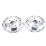 Power Stop 14-19 Ford Fiesta Rear Evolution Drilled & Slotted Rotors - Pair thumbnail 3