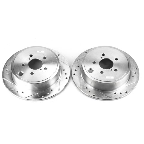 Power Stop 13-16 Subaru BRZ Rear Evolution Drilled & Slotted Rotors - Pair thumbnail 1