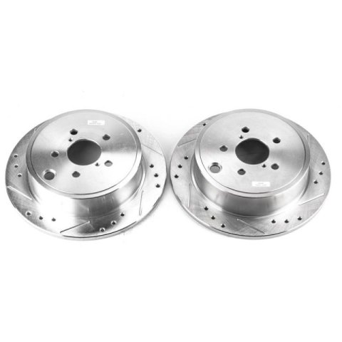 Power Stop 13-16 Subaru BRZ Rear Evolution Drilled & Slotted Rotors - Pair thumbnail 3