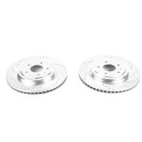 Power Stop 14-19 Chevrolet Corvette Rear Evolution Drilled & Slotted Rotors - Pair thumbnail 2