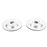 Power Stop 14-19 Chevrolet Corvette Rear Evolution Drilled & Slotted Rotors - Pair thumbnail 3