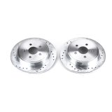 Power Stop 03-07 Chrysler PT Cruiser Rear Evolution Drilled & Slotted Rotors - Pair thumbnail 3