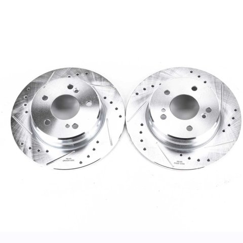 Power Stop 04-08 Chrysler Crossfire Rear Evolution Drilled & Slotted Rotors - Pair thumbnail 2