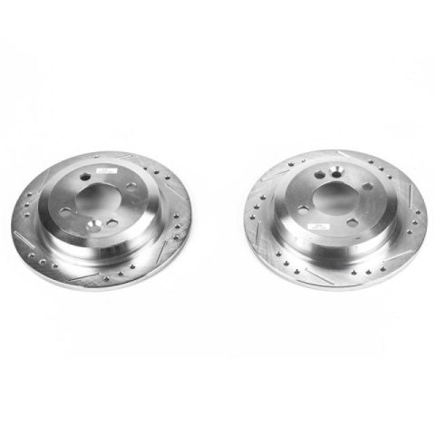 Power Stop 02-06 Mini Cooper Rear Evolution Drilled & Slotted Rotors - Pair thumbnail 3