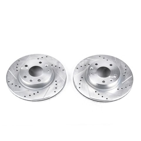 Power Stop 02-05 Land Rover Freelander Front Evolution Drilled & Slotted Rotors - Pair thumbnail 2