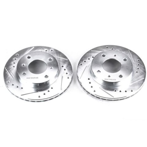 Power Stop 91-96 Infiniti G20 Front Evolution Drilled & Slotted Rotors - Pair thumbnail 3