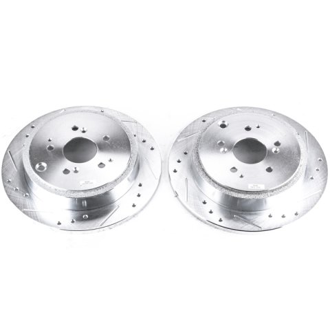 Power Stop 01-06 Acura MDX Rear Evolution Drilled & Slotted Rotors - Pair thumbnail 1