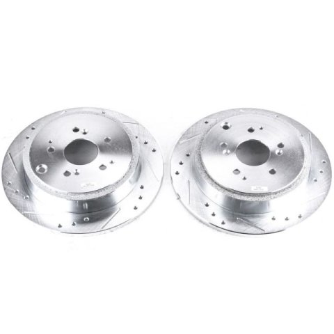 Power Stop 01-06 Acura MDX Rear Evolution Drilled & Slotted Rotors - Pair thumbnail 3