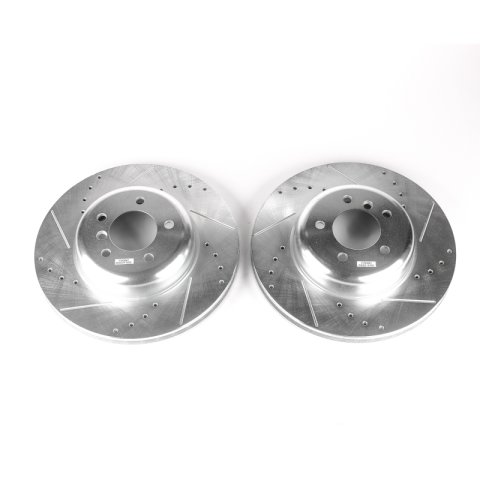 Power Stop 08-10 BMW 535i Front Evolution Drilled & Slotted Rotors - Pair thumbnail 1