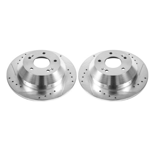 Power Stop 10-18 Hyundai Santa Fe Rear Evolution Drilled & Slotted Rotors - Pair thumbnail 1