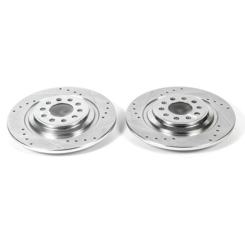 Power Stop 14-19 Jeep Cherokee Rear Evolution Drilled & Slotted Rotors - Pair thumbnail 1