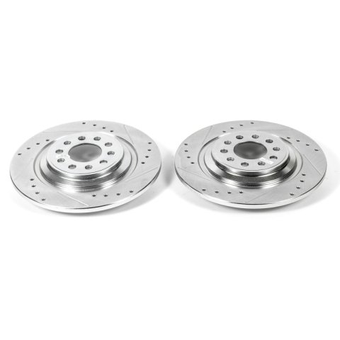 Power Stop 14-19 Jeep Cherokee Rear Evolution Drilled & Slotted Rotors - Pair thumbnail 2