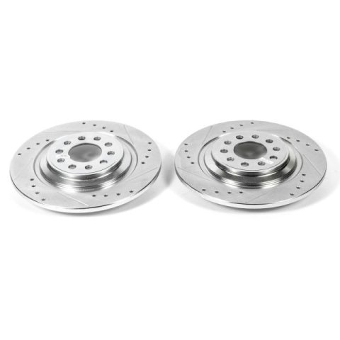 Power Stop 14-19 Jeep Cherokee Rear Evolution Drilled & Slotted Rotors - Pair thumbnail 3