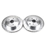 Power Stop 08-14 Subaru Impreza Rear Evolution Drilled & Slotted Rotors - Pair thumbnail 1